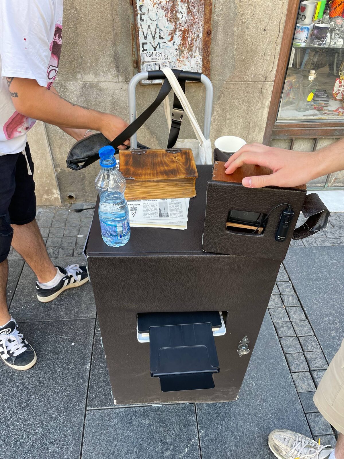 The printing case mid-shift